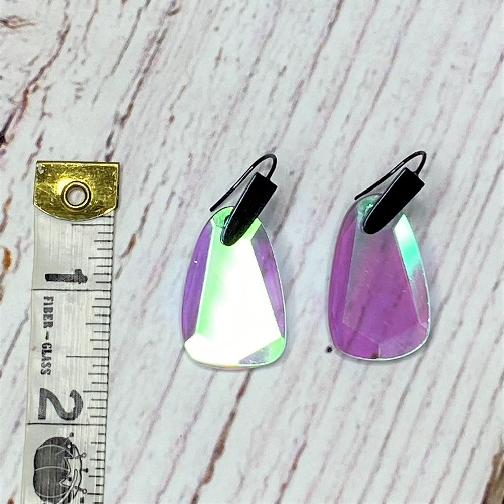 Kendra Scott Iridescent Earrings with Gunmetal